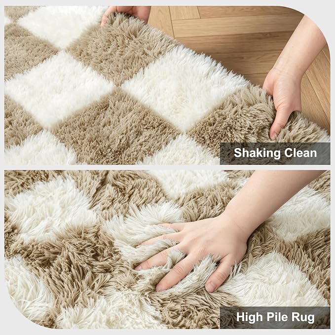 Shag Runner Rug for Bedroom Living Room 3x7 Upgrade Non-Slip Fluffy Soft - Image 5