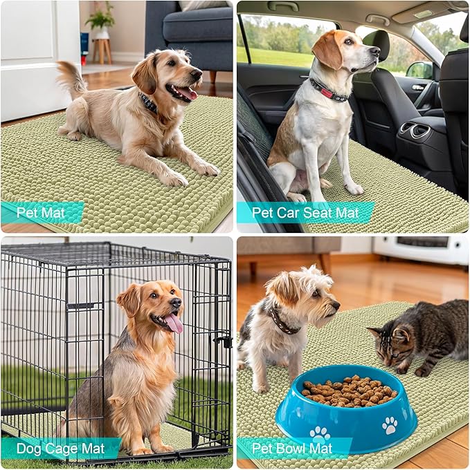 OLANLY Dog Door Mat for Muddy Paws 44x32, Absorbs Moisture and Dirt, Absorbent - Image 7