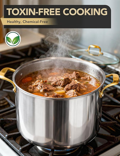 MICHELANGELO Stainless Steel Stock Pot - Image 9