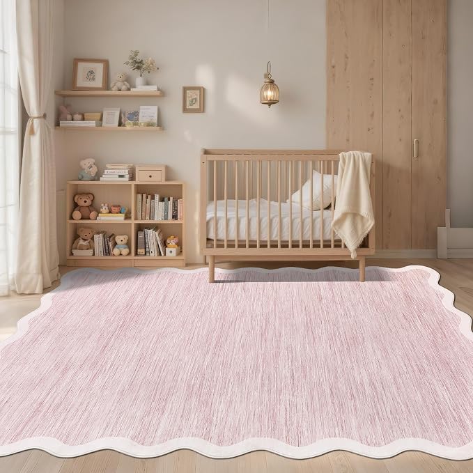 GarveeHome Scalloped Washable Rug 9x12 Area Rug - Image 2