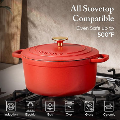 CAROTE Enameled Cast Iron Dutch Oven Pot - Image 3