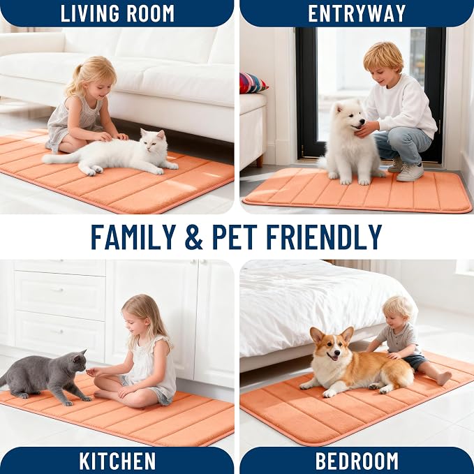 OLANLY Memory Foam Long Bathroom Rugs Runner 47x24, Super Soft Absorbent Bath - Image 9