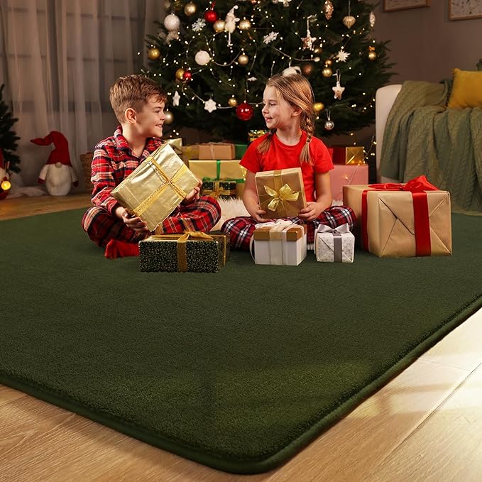 Amearea Modern Area Rugs for Bedroom Living Room, 4x6 Feet Olive Green - Image 8