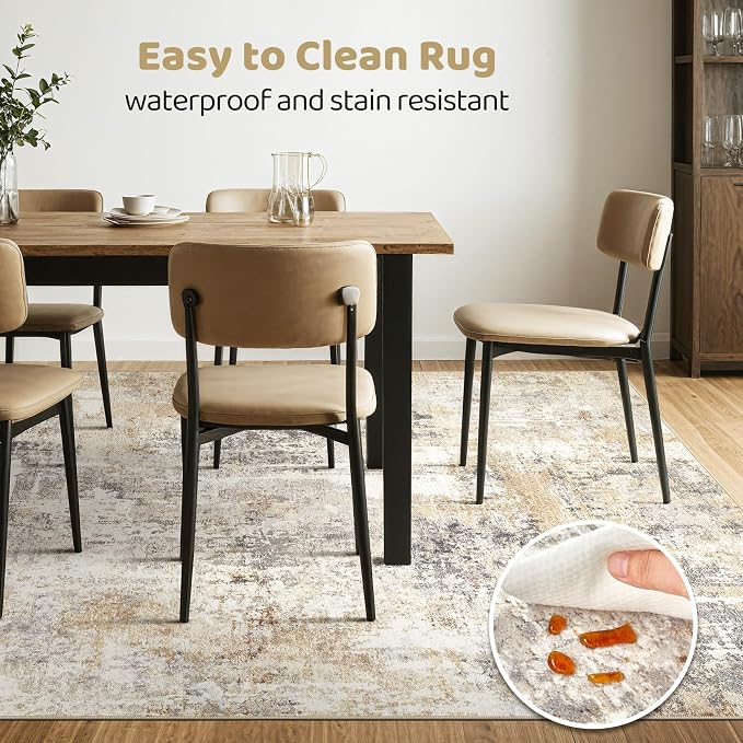 Large Area Rugs 12x15: Washable Abstract Modern Soft Rug Stain Resistant Indoor - Image 6