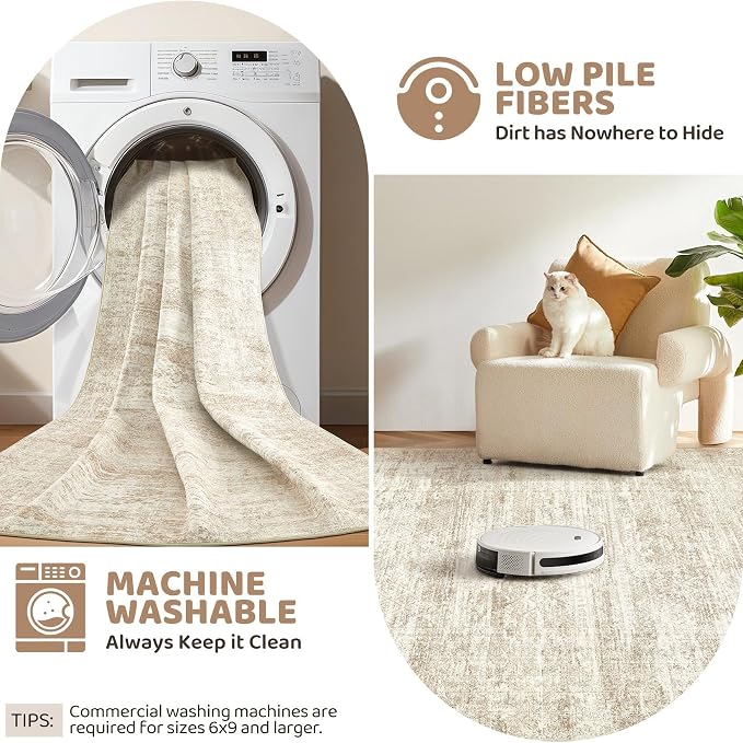 UERMEI 9x12 Washable Area Rug - Image 5