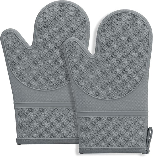 Hovico Silicone Oven Mitts, Heat Resistant 500F Kitchen Mitts 2PCS, 11.6" by Hovico