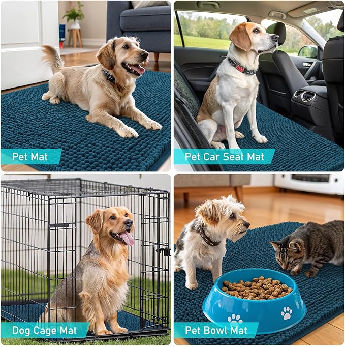 OLANLY Dog Door Mat for Muddy Paws 36x24, Absorbs Moisture and Dirt, Absorbent - Image 7