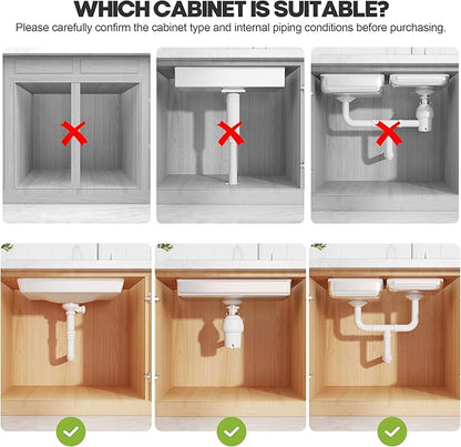 1 Pack-19"-32"W Expandable Under Sink Organizer - Image 3