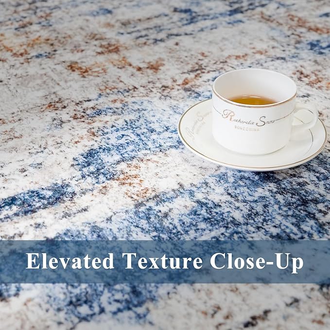 12x18 ft Extra Large Living Room Rug – Washable Modern Abstract Neutral - Image 8