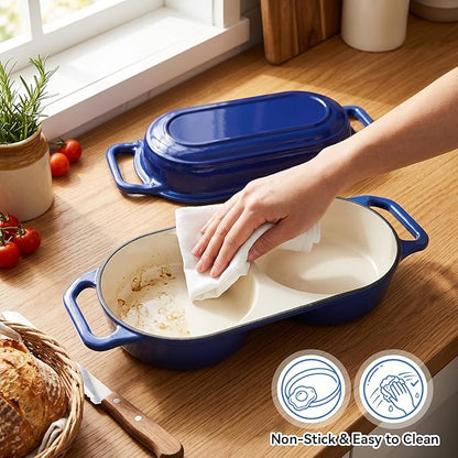 Double Dutch Oven Pot with Lid, Enameled Cast Iron Bread Loaf Pan, Dutch Oven - Image 7