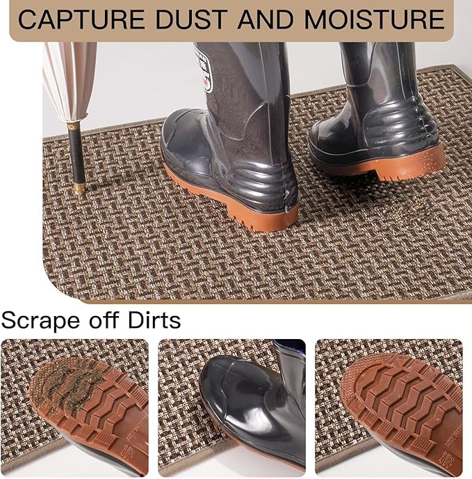 YDKGL Door Mat 17x30, Door Mat Indoor Entrance Dirt Resistant and Absorbent - Image 3