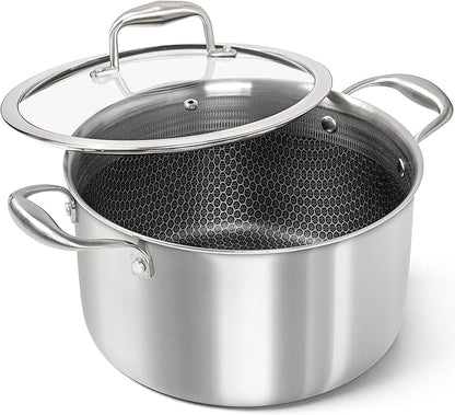 MICHELANGELO Tri-ply Stainless Steel Stock Pot by Michelangelo