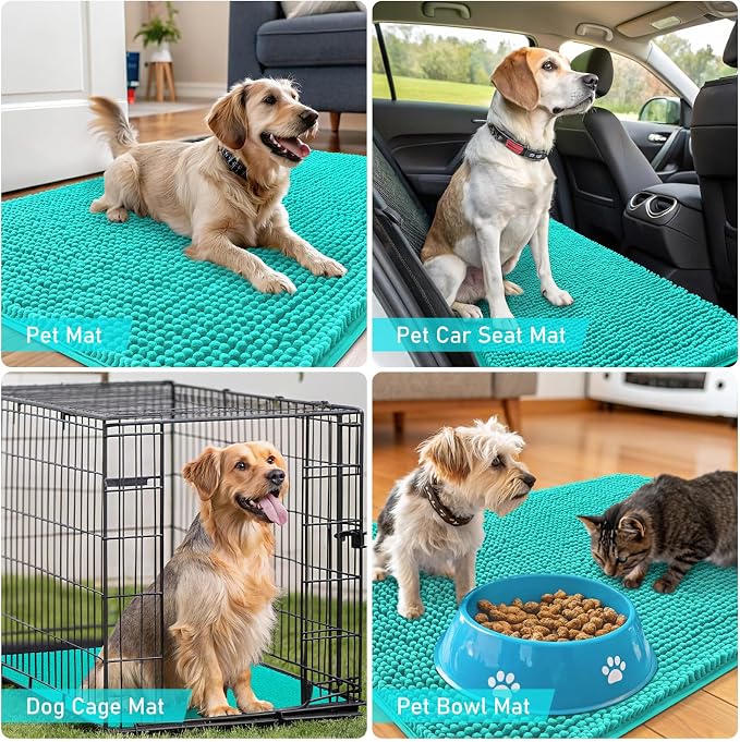 OLANLY Dog Door Mat for Muddy Paws 32x20, Absorbs Moisture and Dirt, Absorbent - Image 7
