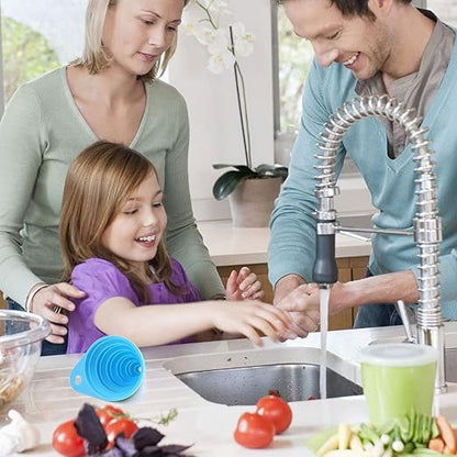 Funnels for Kitchen Use, Food Grade Silicone Collapsible Kitchen Funnel - Image 5