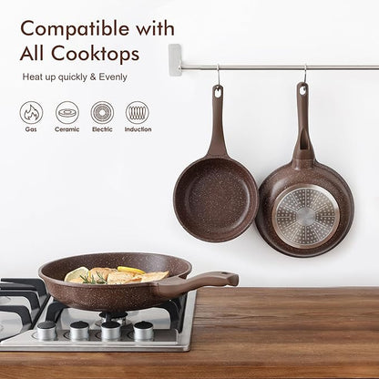 SENSARTE Nonstick Frying Pan Skillet, Non Stick Omelette Pan, Healthy Stone - Image 3