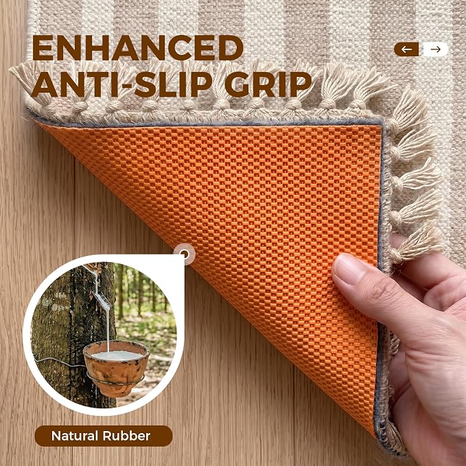 Rug Pad 10 x 14 Ft Non-Slip, Felt and Natural Rubber Backing, 1/4" Thick - Image 4