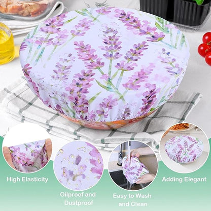 5 Pieces Bowl Covers Reusable, 5 Size Elastic Cloth Bowl Covers - Image 4