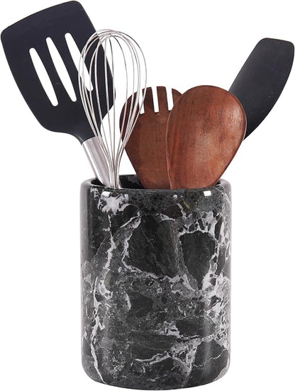Radicaln Marble Utensil Holder 6.5" Inches Black Handmade Spatula Set by RADICALn