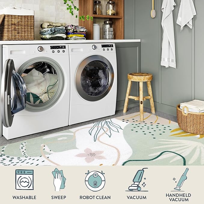 Lahome Green Machine Washable Rugs - Image 6