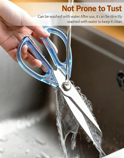 8.0inch Kitchen Shears, Sharp Stainless Steel Meat & Poultry Scissors, - Image 7