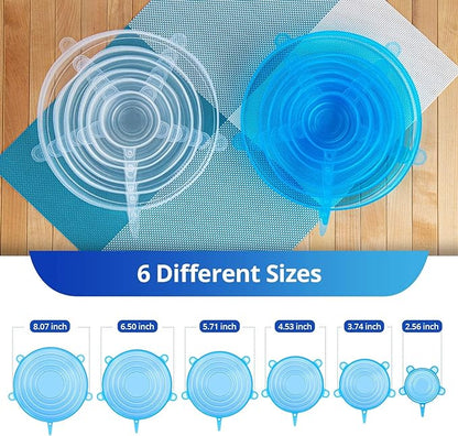 Silicone Stretch Lids, Zero Waste Reusable Silicon Container Lid Covers - Image 7