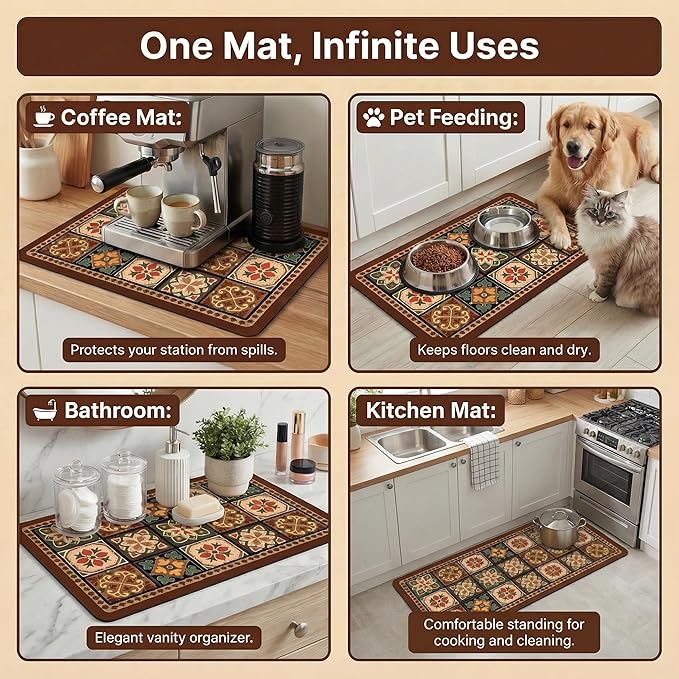 Boho Dish Drying Mat for Kitchen Counter - Image 6