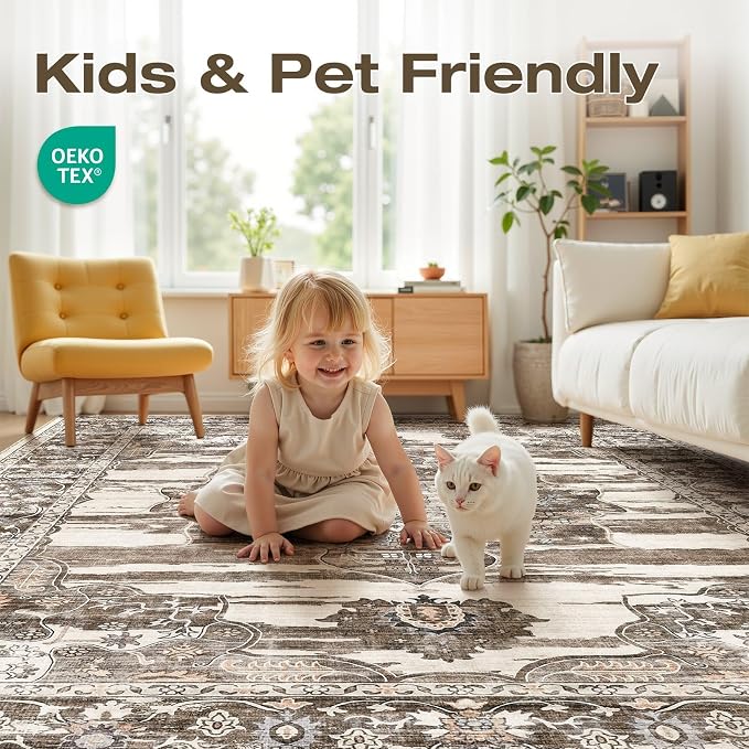 Washable 10x14 Area Rug for Living Room - Image 4