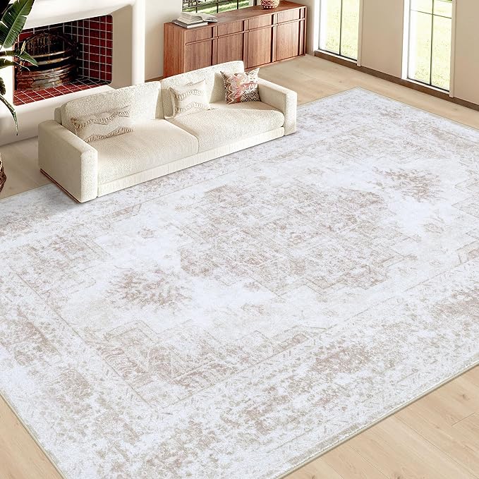 XLUEZ Area Rug 10x12 Living Room Rug, Machine Washable Vintage Distressed - Image 2