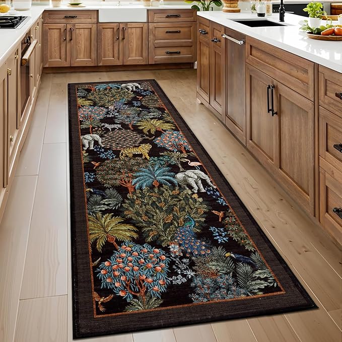 GarveeHome Jungle Rug 2.5x10 Kitchen Runner Rug Non Slip Washable Runners - Image 2