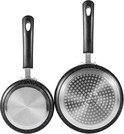 Nonstick Saucepan Set with Lid, Non Stick 1Qt & 2Qt Sauce Pan Set with Glass - Image 7