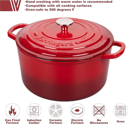 VORRINGARD Enameled Cast Iron Dutch Oven Pot - Image 3