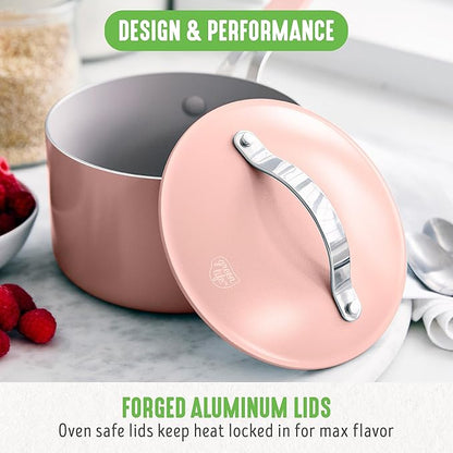 GreenLife 10-Piece Nonstick Ceramic Cookware Set, Lightweight Healthy PFAS-Free - Image 5