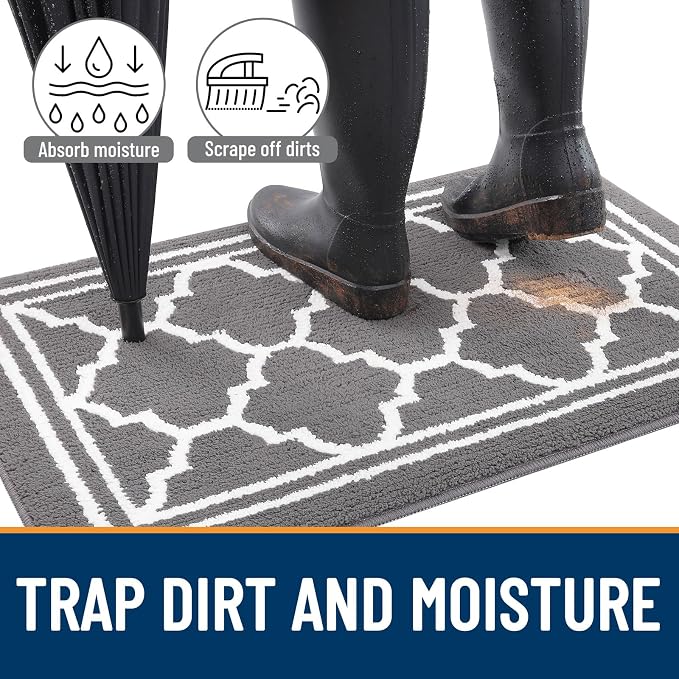 Buganda Long Indoor Door Mat, Dirt-Resistant and Absorbent Doormat, Low Profile - Image 2