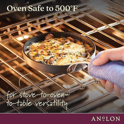 Anolon Hard Anodized Nonstick Mini Skillet/Frying/Egg Pan, Stainless Steel - Image 4