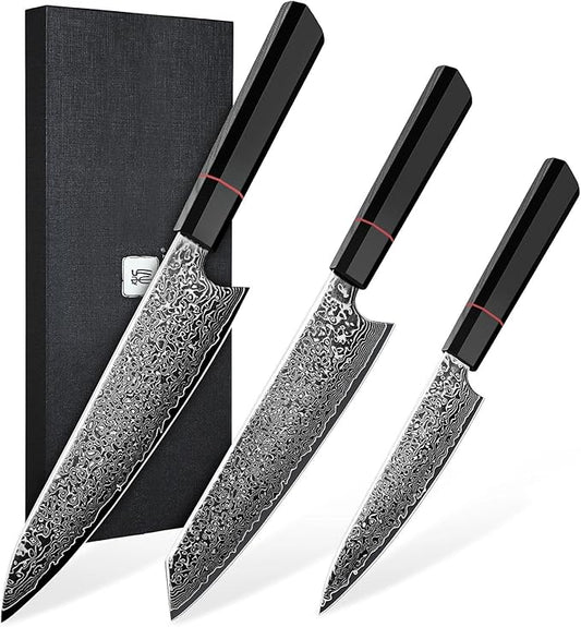 TIVOLI Damascus Knife Set 3PCS by TIVOLI