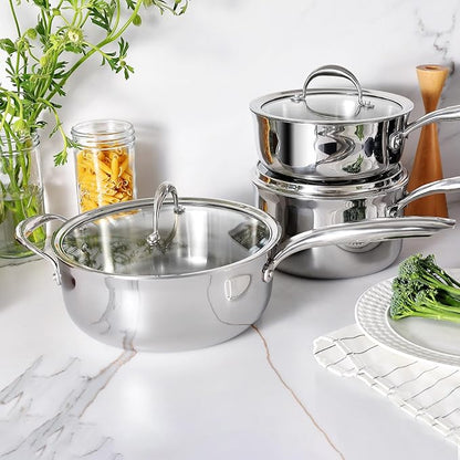 KEAWELL K3 Premium 4-Quart Tri-Ply Stainless Steel Sauté Pan - Image 6