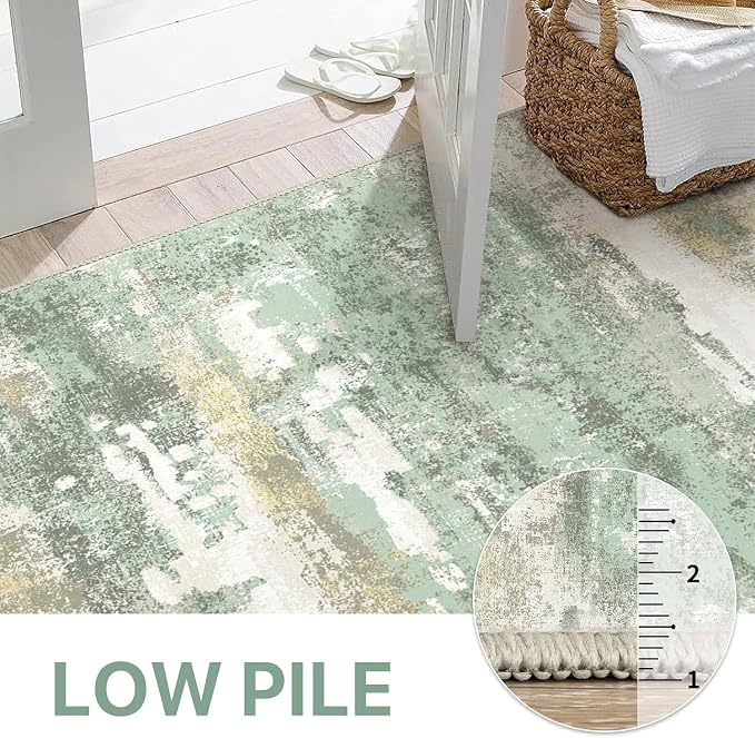 BEIMO Round Rugs 4FT for Living Room Bedroom, Modern Abstract Machine Washable - Image 8