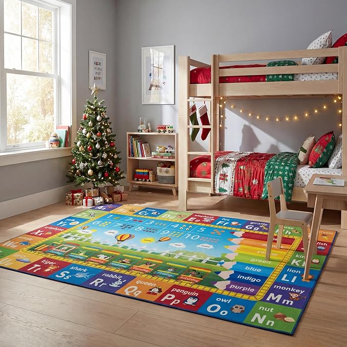 Unirea 6x9 Kids Rug for Playroom Classroom Bedroom, Washable Educational Play - Image 8