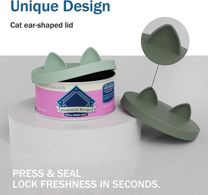 OHMO 2 Pack Pet Food Can Lids, Silicone Pet Food Can Lids Covers - Image 4