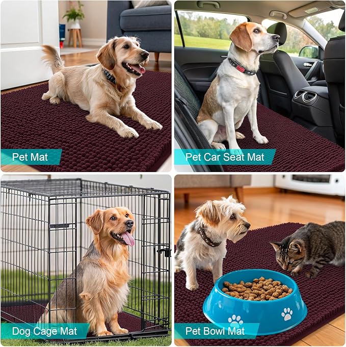 OLANLY Dog Door Mat for Muddy Paws 47x24, Absorbs Moisture and Dirt, Absorbent - Image 7