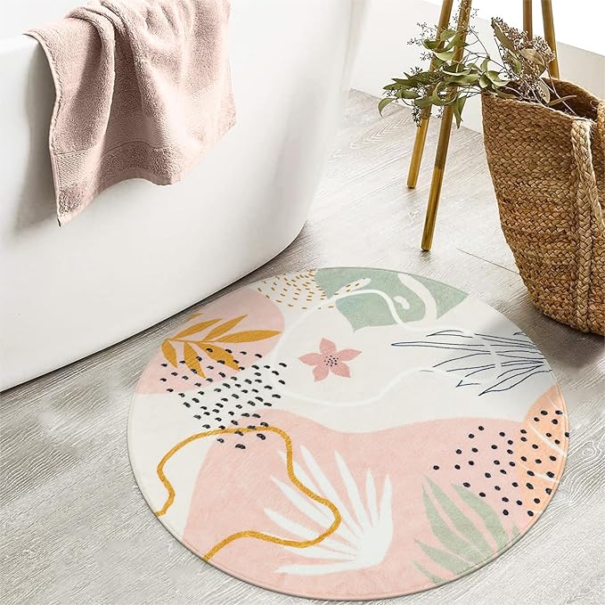 Lahome Boho Pink 3Ft Round Area Rugs - Image 6