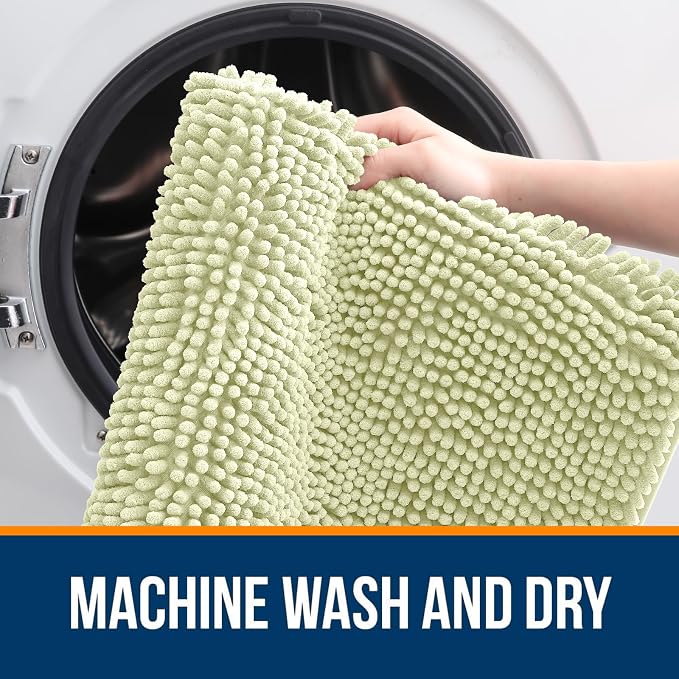 OLANLY Large Bathroom Rugs 40x24, Extra Soft Absorbent Chenille Bath Rugs - Image 5