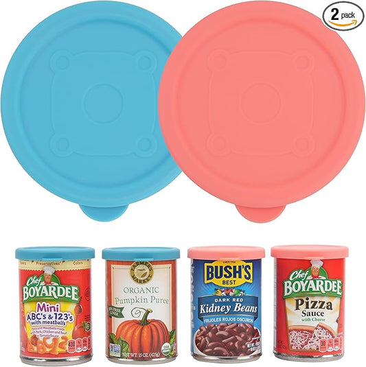 2PCs 3.0-inch Silicone Can Lids by Purekra