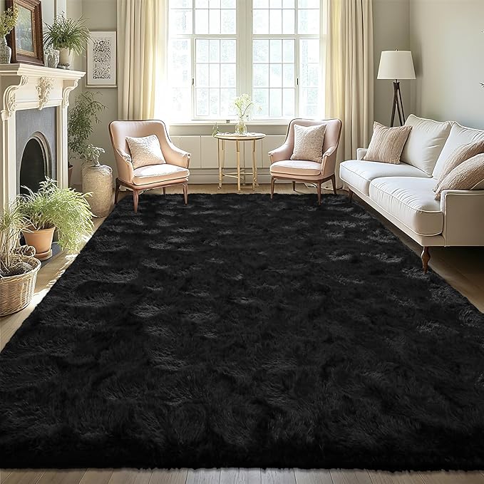 LOCHAS Ultra Soft Indoor Modern Area Rugs Fluffy Living Room Carpets by LOCHAS