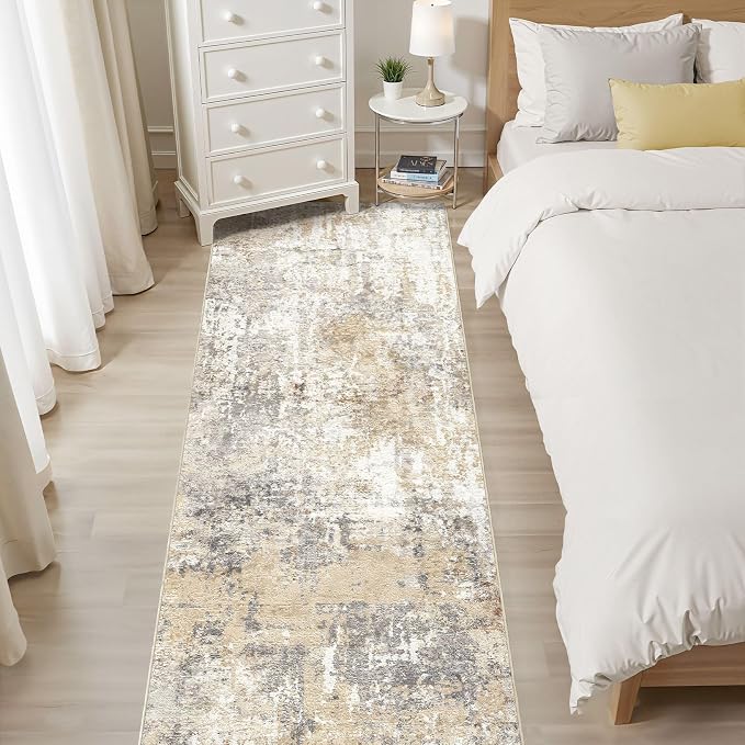 Runner Rug Kitchen Washable Rugs: 3x8 Non-Slip Abstract Soft Modern Stain - Image 6