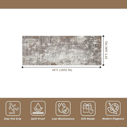 2x6 Runner Rug Non-Slip Washable - Image 2