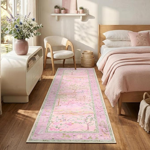 2x6 Hallway Runner Rug Non Slip Forest Nursery Runners Washable Stain Resistant - Image 2