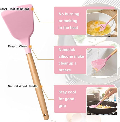 E-far Silicone Cooking Utensils Set, 10-Piece Kitchen Utensils Set - Image 4