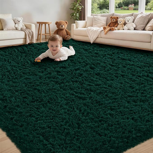 8x10 Area Rug for Living Room:Ultra Soft Fluffy Shag Purple Rugs, Large Fuzzy by Unknown