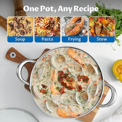 BEZIA Large 10 Quart Nonstick Stock Pot - Image 3
